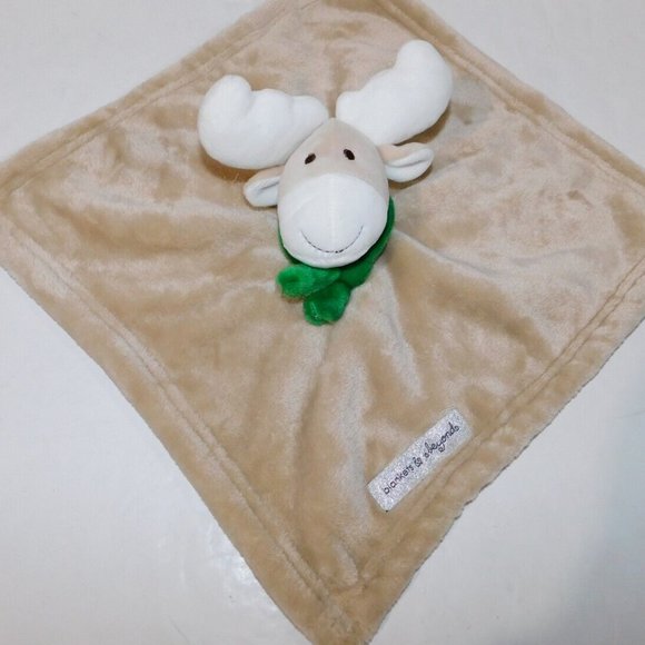 Blankets & Beyond Toys Blankets Beyond Tan Moose Green Scarf Plush